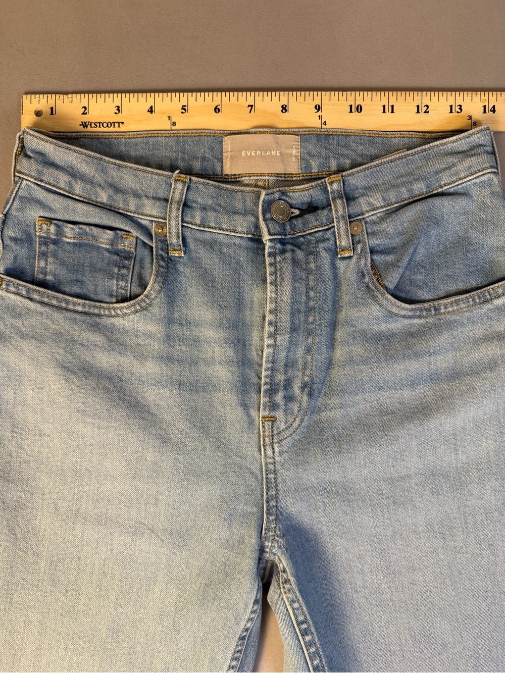 NWOT women’s EVERLANE High Waist Debim Light Straight Leg Jeans size 28 - Picture 8 of 12